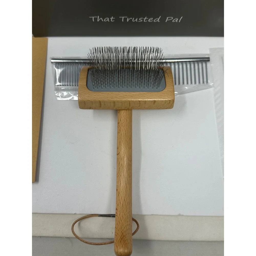 NEW! Bobopal Dog Slicker Brush & Comb Set For Long Hair Dogs. T4